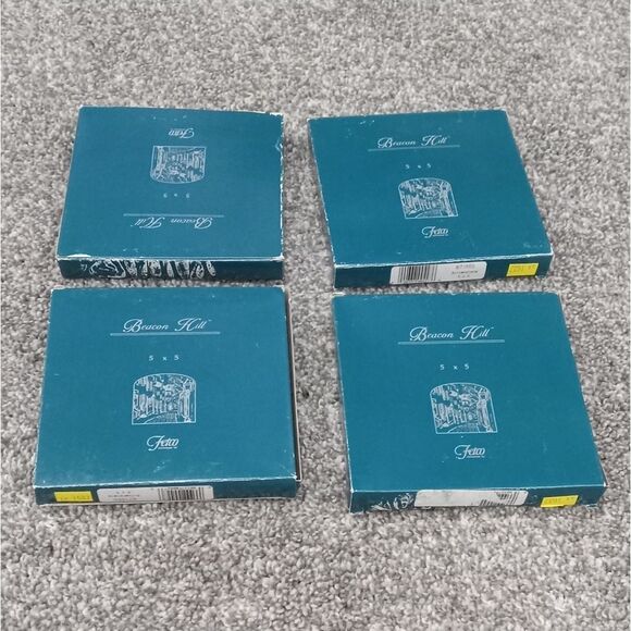 Set of  4 Beacon Hill Fetco 5x5" glossy silver plated picture frames NWT - Picture 3 of 4